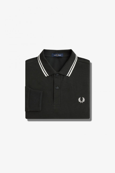 Polo Uomo M3636 con bordini in contrasto Verde bianco Fred Perry- Francavilla Moda